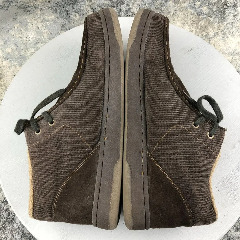 Airwalk Men's Size 13 Brown Corduroy Closed Toe Faux Sherpa Lined Chukka Boots